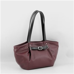 Сумка 341 гладкий бордо+черный ХИТ продаж