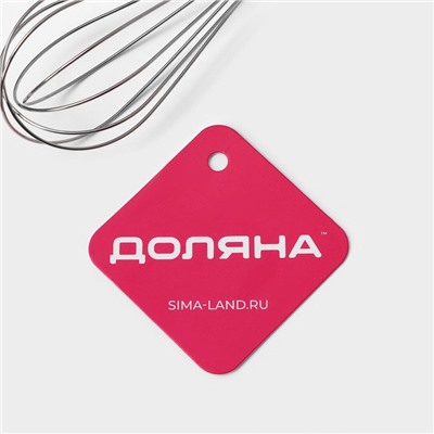 Венчик для взбивания Доляна «Стандарт», 22.2×4.5 см, серебристый