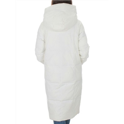 22361 WHITE Пальто зимнее женское облегченное (150 гр. холлофайбера)