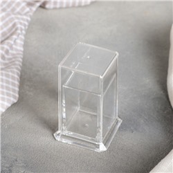 Подставка под зубочистки Доляна, 5×5×7.5 см, прямоугольная, прозрачная