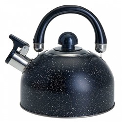 Чайник со свистком 2,5 л из нержавеющей стали, индукционное дно WEBBER BE-0539 черный мрамор