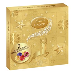 Lindt Lindor Mini Adventskalender 2025, Линдт Адвент-календарь, 24 сладких сюрприза, 109 грамм