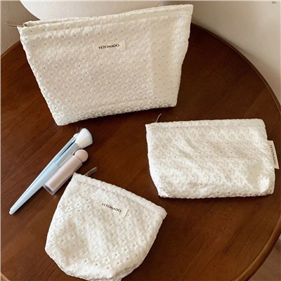 Cute capacious cosmetic bag, handheld storage bag to go out, pencil case, wallet, purse, small clutch bag