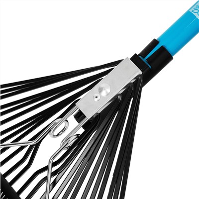 Грабли веерные стальные, 570х1520 мм, 24 зуба, фибергласовый черенок, ПВХ накладка, LUXE// Palisad