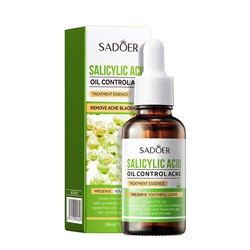 Сыворотка для лица с салициловой кислотой против акне и черных точек SADOER SALICYLIC ACID oil control acne, 30мл