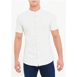 Grandad Collar Jersey Shirt