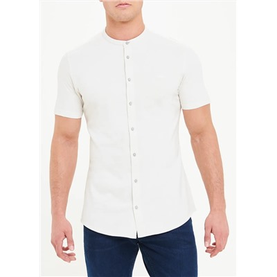 Grandad Collar Jersey Shirt