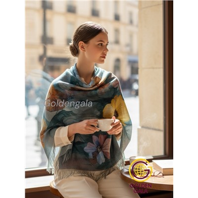 Платок теплый кашемировый с 3D принтом Арт 2591П/09