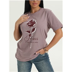 Футболка "Роза" пудра женская