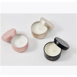 Набор свечей в мини-формате SF "Caramel", "Basil + Mint", "Leather", 3 шт х 50г