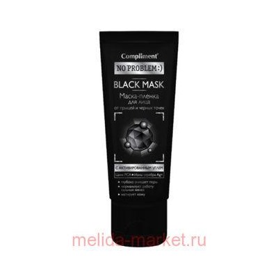 Compliment No Problem Маска-пленка для лица от прыщей и черных точек BLACK MASK 80 мл