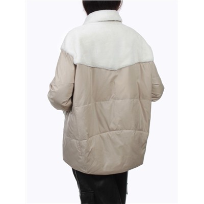 H24-223 BEIGE Куртка демисезонная женская (100 гр. холлофайбер)