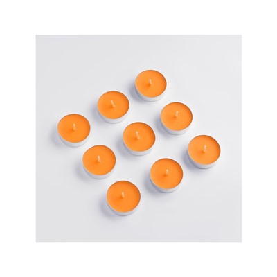 Набор свечей ароматических чайных «Зимний мандарин», 10 г, 9 шт.