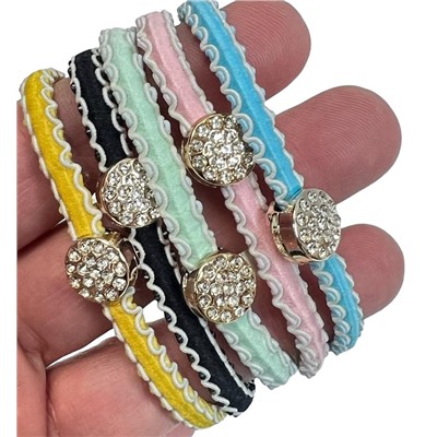 Резинка для волос эластичная (жгут волна с украшением) Арт 66 тип 5