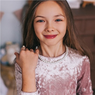 Бусы "Выбражулька" жемчужинки, 40 см, цвет белый