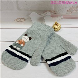 Детские варежки теплые с начесом длина 15 см Арт 4 тип 4