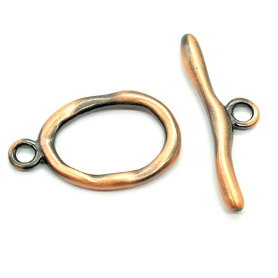 Замок тогл 25*30мм цв.медь