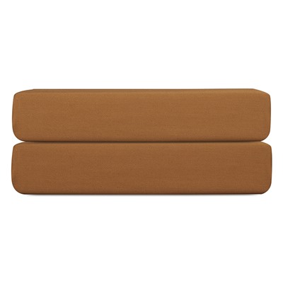 Простыня на резинке из сатина из коллекции Meditation, caramel, 180х200х30 см
