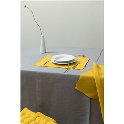 Дорожка на стол из стираного льна серого цвета из коллекции Essential, 45х150 см