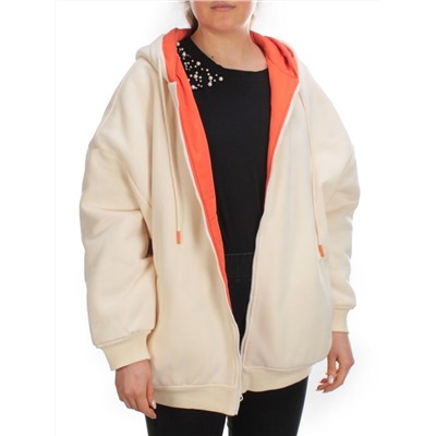 2562 BEIGE/ORANGE Худи женское (50 гр. синтепон)