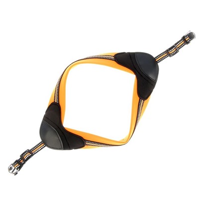 Шлейка супермягкая со светоотражающей прошивкой, обхват 48-54 см, оранжевая