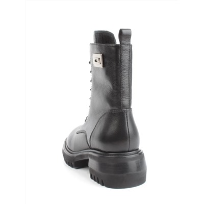 01-GZ6253-G71-N11 BLACK Ботинки демисезонные женские (натуральная кожа, байка)