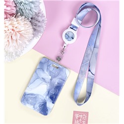 Футляр для карт на ленте "Watercolor fantasies", blue