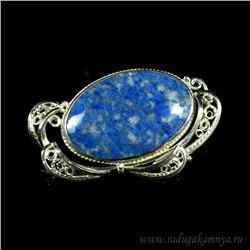 Брошь лазурит "Овал" 60*38мм