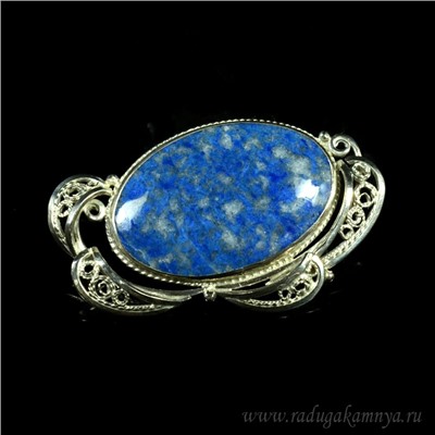 Брошь лазурит "Овал" 60*38мм