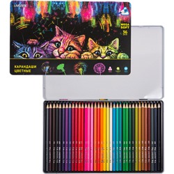 Карандаши 36цв "deVENTE. Triolino Ultra 4М" 4М 3мм трехгранные метал коробка5025340/4/Китай