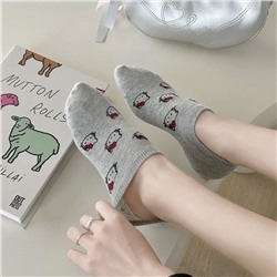 Japanese cartoon cat jacquard boneless socks for women cotton age-reducing versatile silicone anti-slip and shallow mouth invisible socks