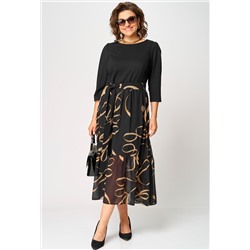 Платье EVA GRANT 7216С черно-бежевый