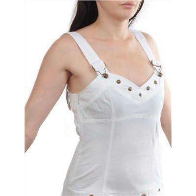 XA-68026 WHITE Сарафан женский (97% хлопок, 3% эластан)