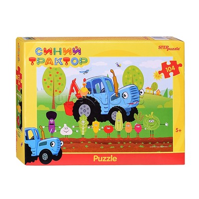 Пазлы 104 "Синий трактор" (Биг Папа)