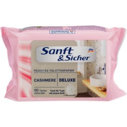Sanft&Sicher Влажная Туалетная бумага Deluxe Cashmere Запасная упаковка, 60 шт