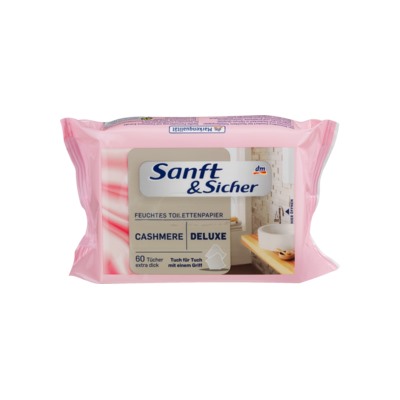 Sanft&Sicher Влажная Туалетная бумага Deluxe Cashmere Запасная упаковка, 60 шт
