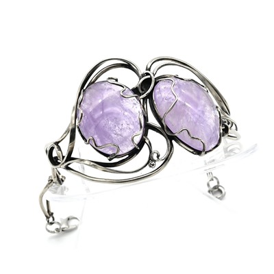 Браслет аметист, 19см.