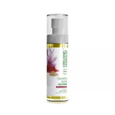 Омолаживающий тонер для лица с Шафраном и Овсяным молоком (100 мл), Youthful Glow Face Toner Saffron & Oat Milk, произв. Organic Harvest