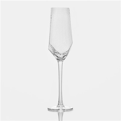 Бокалы для шампанского Magistro «Дарио», 180 мл, 7×27.5 см, набор 6 шт., стекло, прозрачные