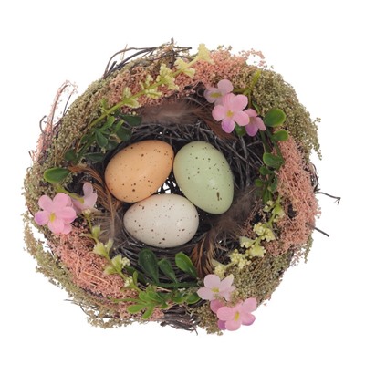 GAEM Изделие декоративное "Гнездо пасхальное", L14 W14 H6 см
