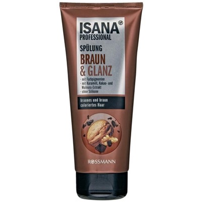ISANA Professional Spülung Braun & Glanz Профессиональный кондиционер Коричневый и блеск, 200 мл