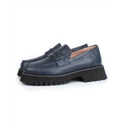 03-YP9860G DK. BLUE Лоферы женские (натуральная кожа)