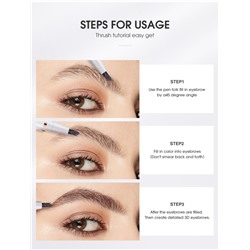 Маркер для бровей O.TWO.O Triple Brow Pen Dark Brown № 3 ml