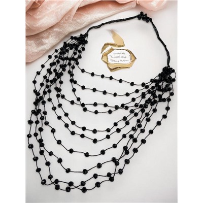 Комплект бижутерии "Хрустальная россыпь" , цвет черный