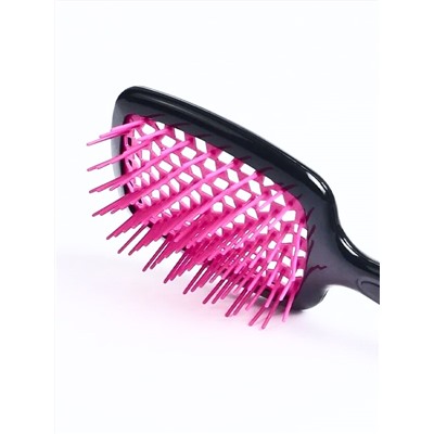Kristaller Расчёска массажная для быстрой сушки волос WS023, черно-розовый, пластик, 20,5 см