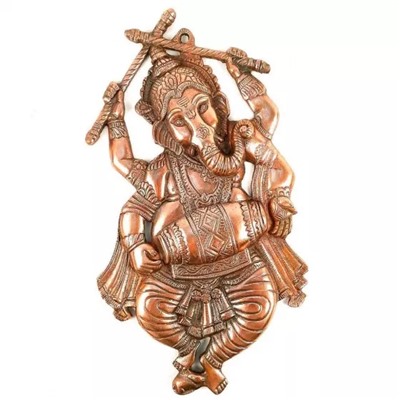 Настенное панно танцующий Ганеша, Lord Ganesh Dancing Pose Metal Wall Hanging (18 Inch), произв. Apka Mart