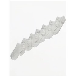 White Trainer Liner Socks 7 Pack