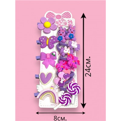 Набор аксессуаров для волос (уточки 5 шт + резинки 10 шт) Арт НД11 тип 4