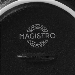 Тарелка для пасты Magistro Line, 250 мл, d=21.2 см, фарфор, чёрная