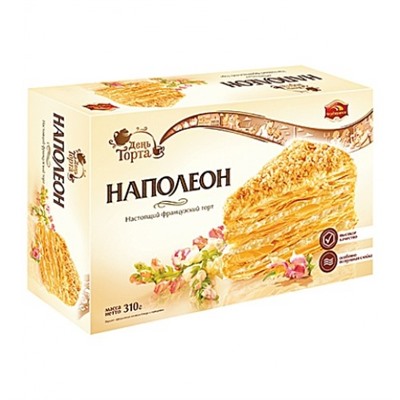 Торт слоеный Наполеон 310г/Черемушки